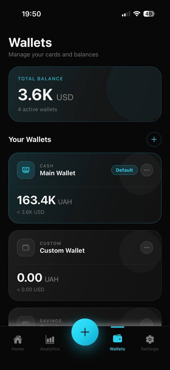 Multiple wallets, one balance